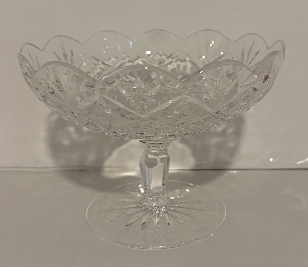 Waterford Lismore Cut Crystal Compote Candy Dish Marked